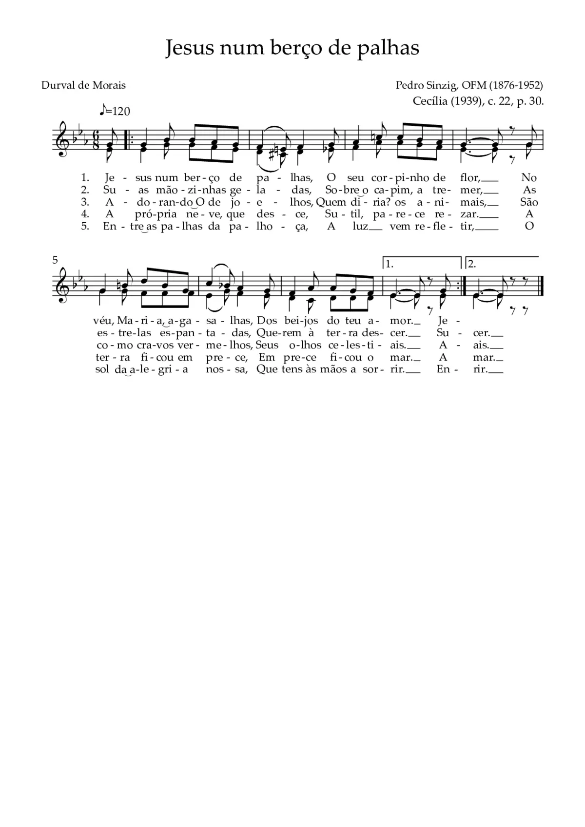 Jesus num berço de palhas - Page 1