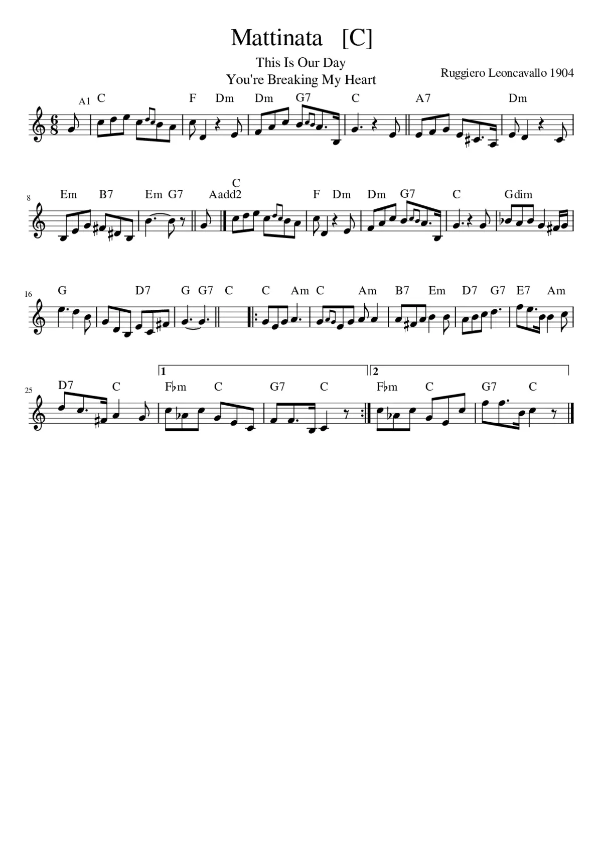 Mattinata - Page 1