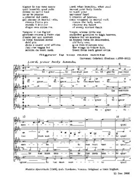 Signor le tue man sante à 5 voci