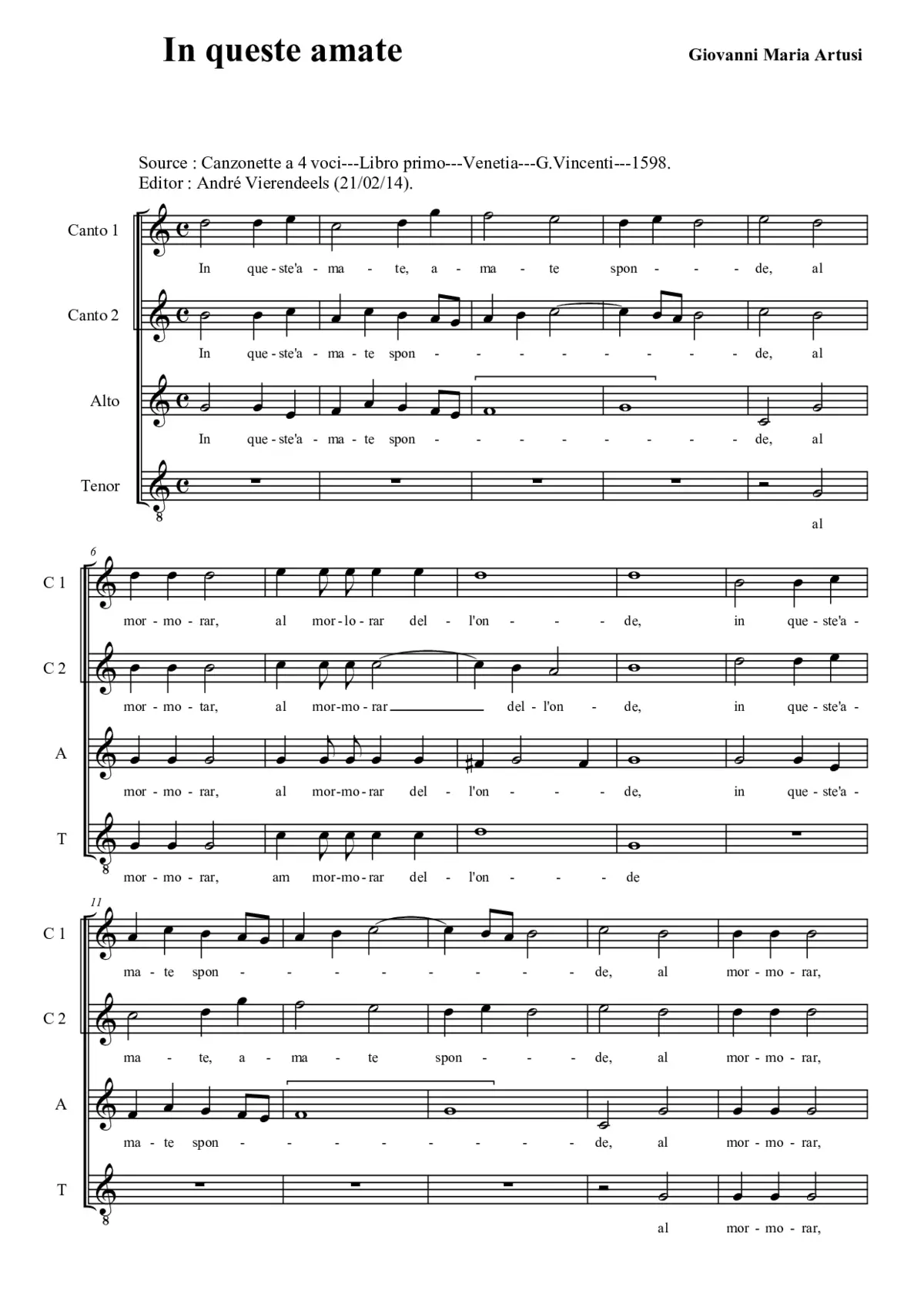 In queste amate sponde - Page 1