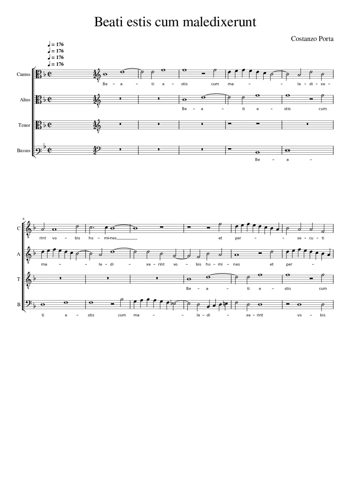 Beati estis cum maledixerunt - Page 1