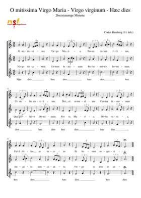 O mitissima Virgo Maria - Virgo virginum - Hæc dies