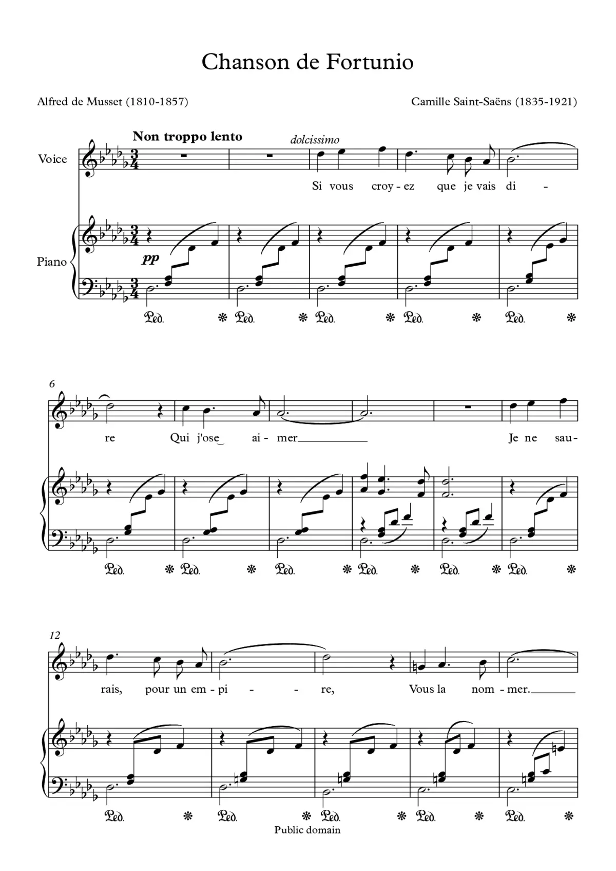 Chanson de Fortunio - Page 1
