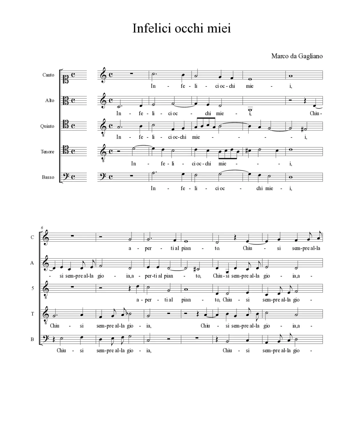 Infelici occhi miei - Page 1