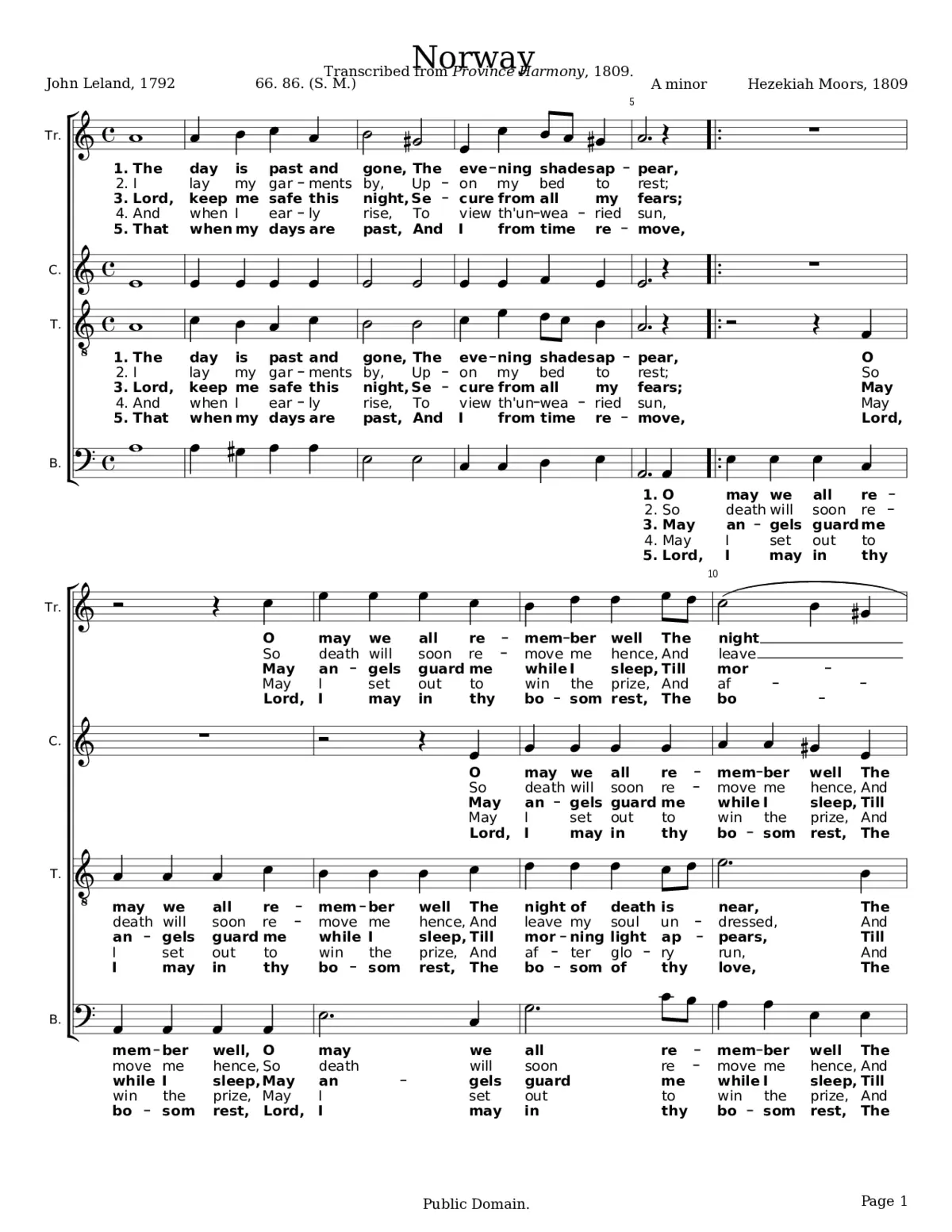 Norway - Hezekiah Moors - Page 1