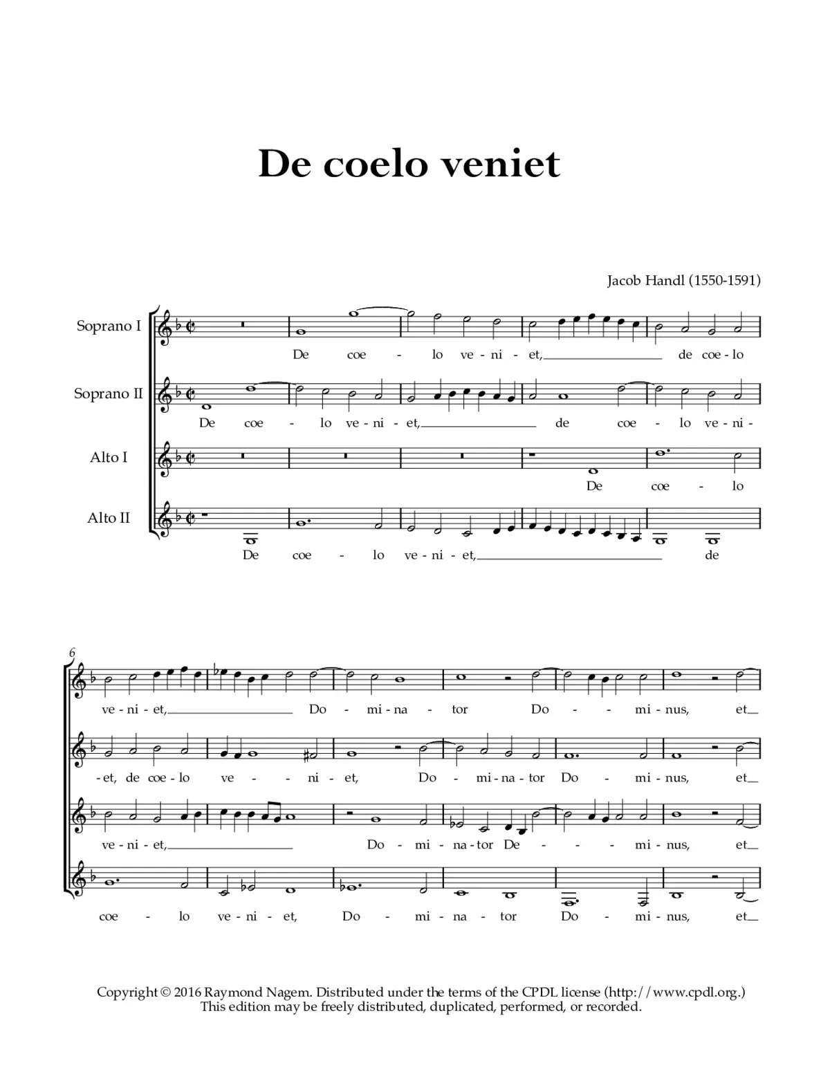 De coelo veniet - Page 1