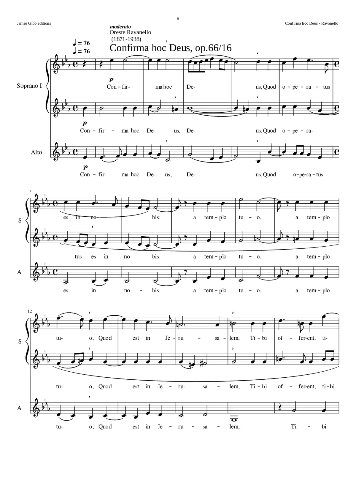 Confirma hoc Deus op.66/16 - Page 1