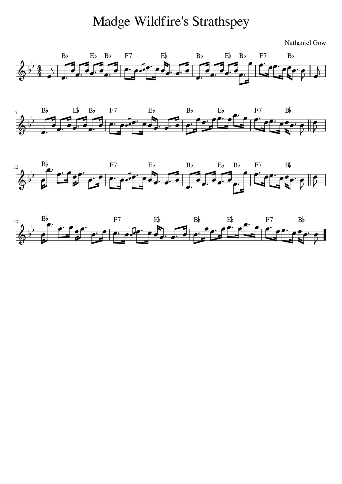 Madge Wildfire's Strathspey - Page 1