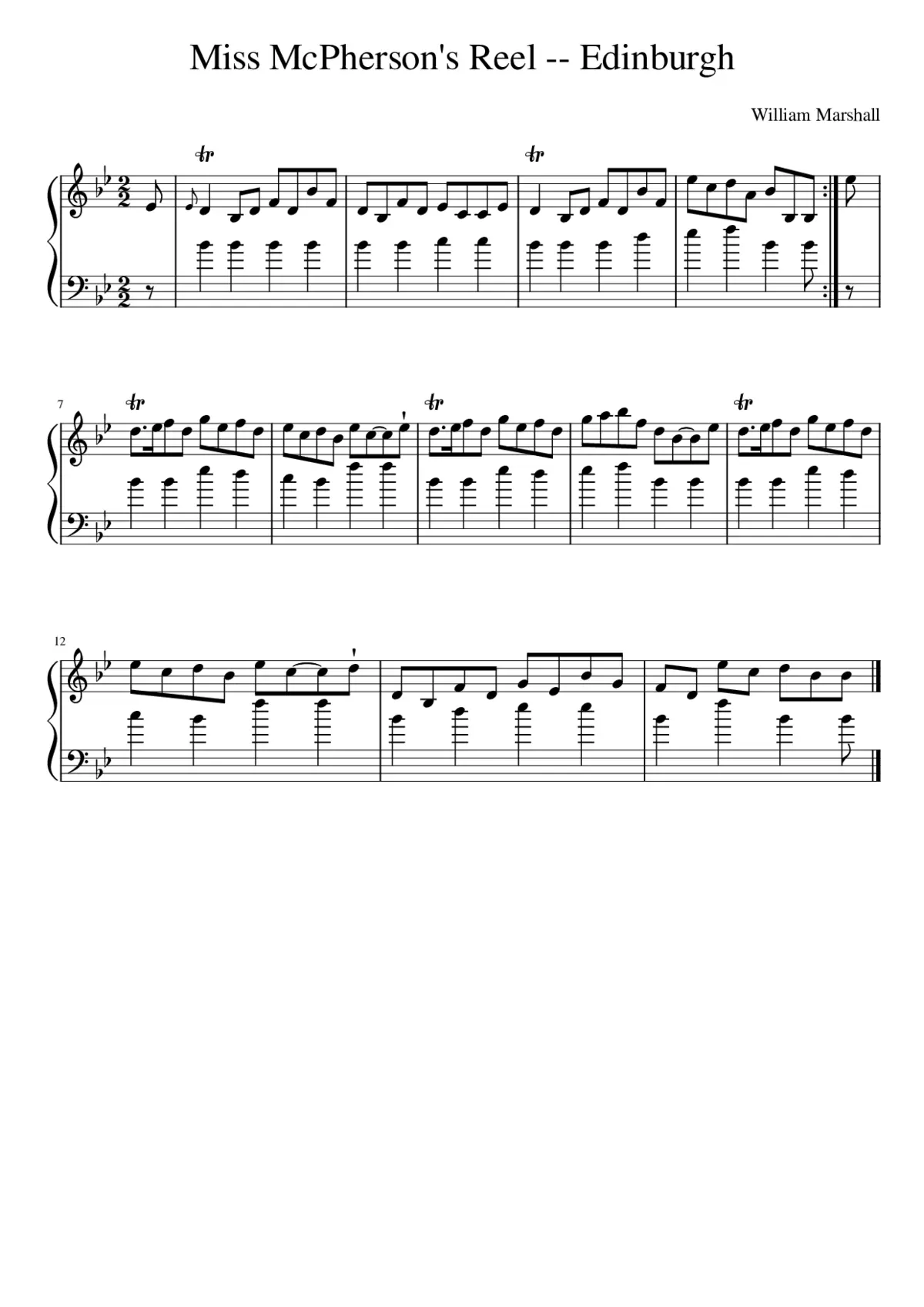 Miss McPherson's Reel -- Edinburgh - Page 1