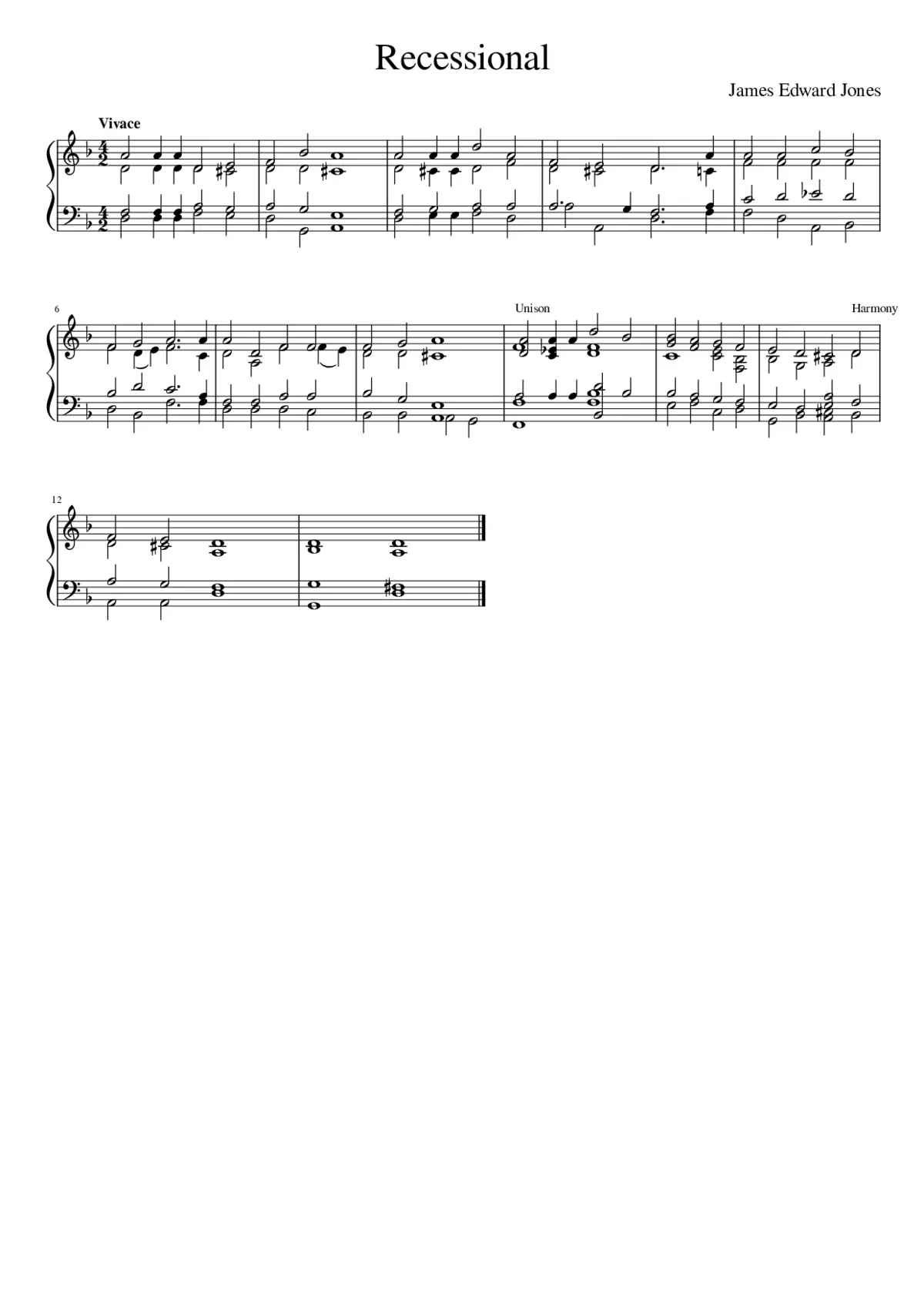 RECESSIONAL (Jones) - Page 1