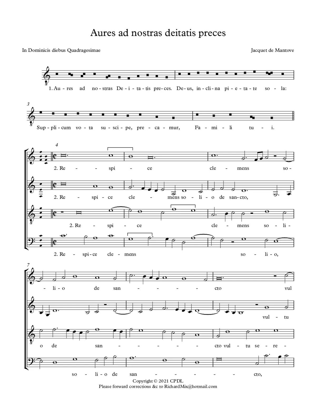 Aures ad nostras - Page 1