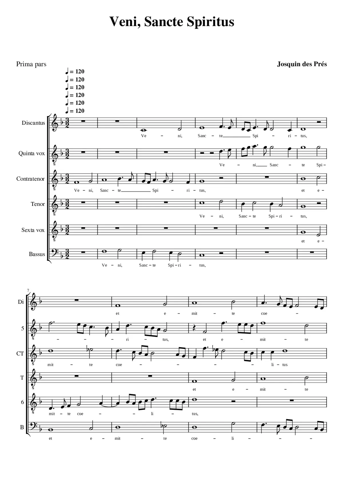 Veni Sancte Spiritus - Page 1