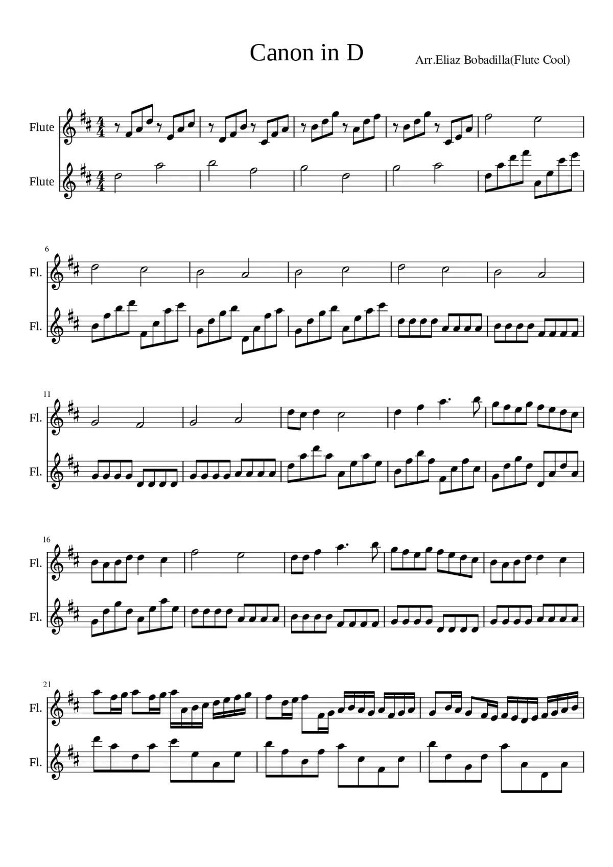 Canon and Gigue in D major P.37 - Page 1