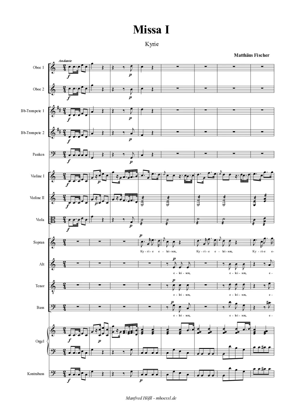 Missa in C, Op. 1/1 - Page 1