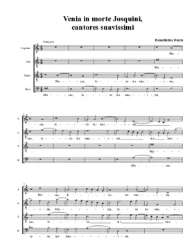 Venia in morte Josquini, cantores suavissimi