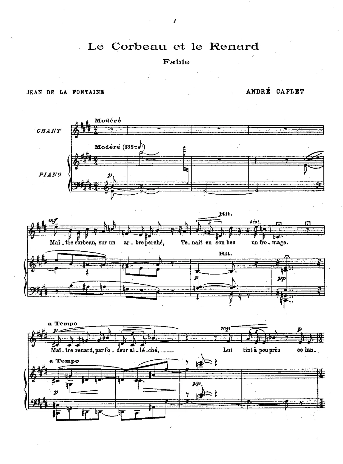3 fables de Jean de la Fontaine - Page 1