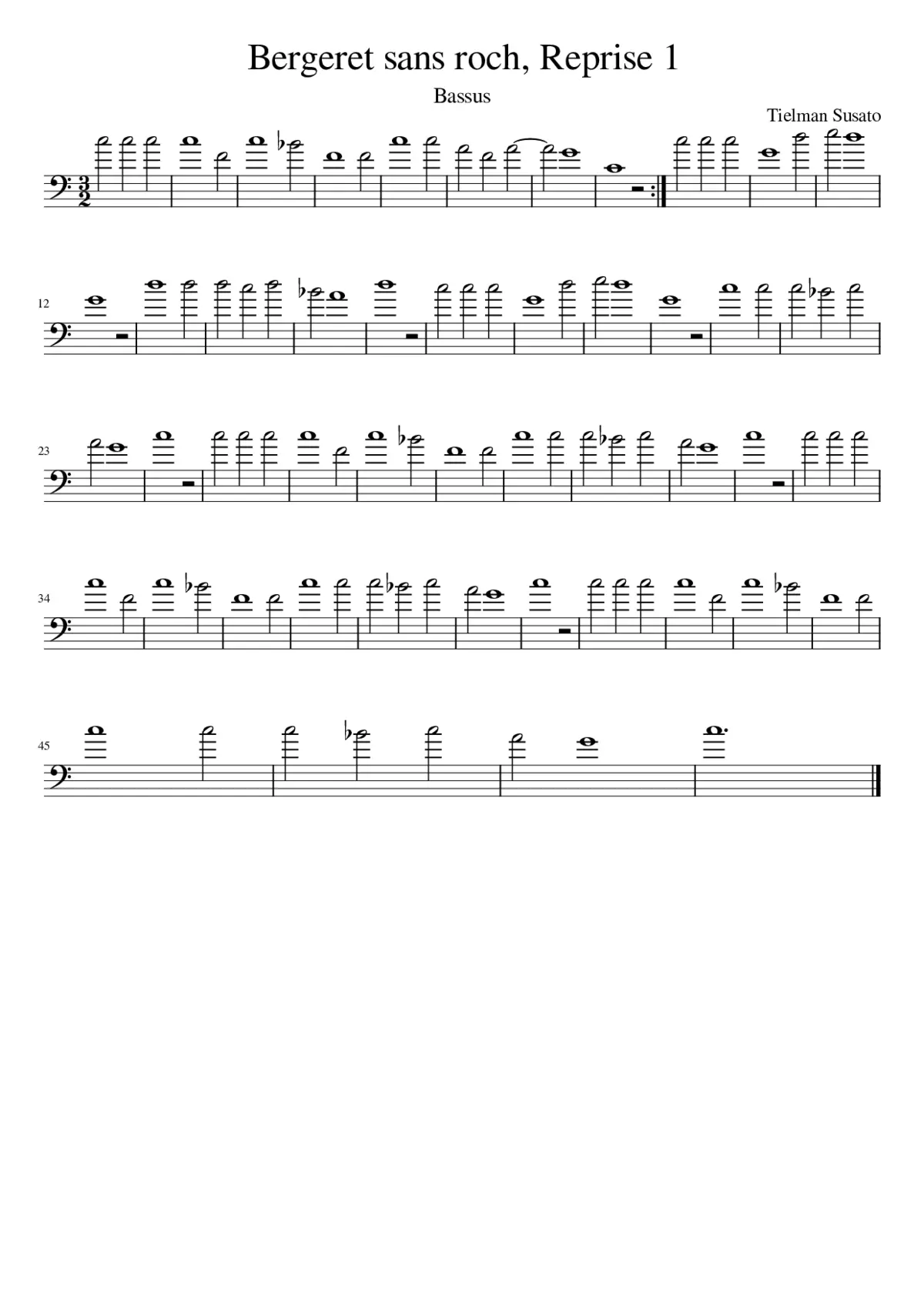 Bergeret sans roch Reprise 1 - Page 1