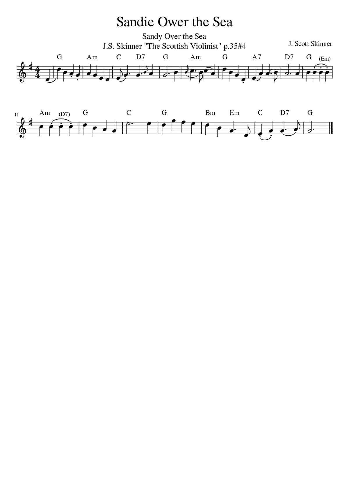 Sandie Ower the Sea - Page 1