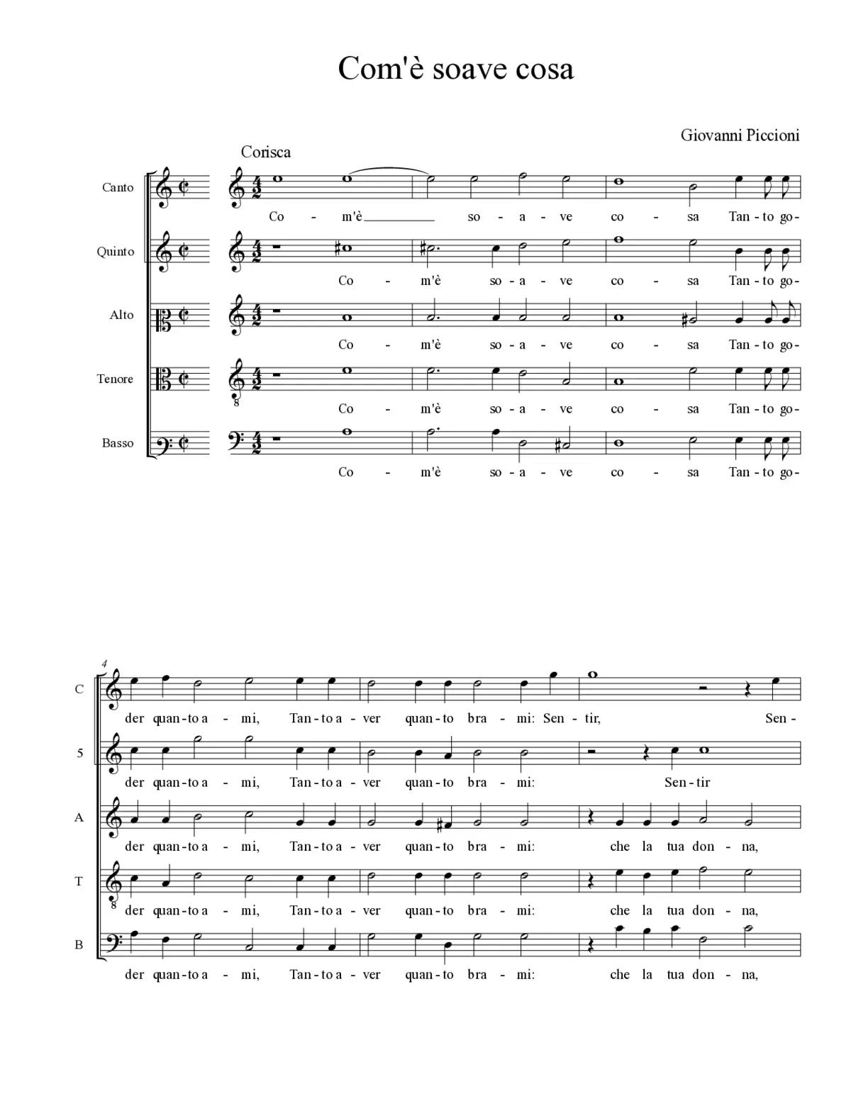 Com'è soave cosa - Page 1