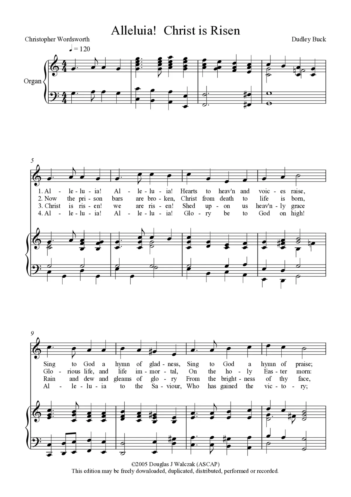 Alleluia, Christ is risen - Page 1