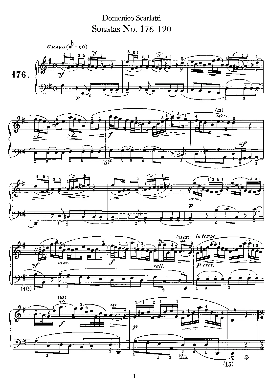 Keyboard Sonata in G major - Page 1