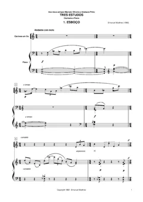3 Estudo para Clarinete e Piano