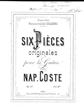 6 Pièces Originales pour la Guitare