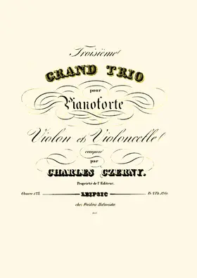 Troisième Grand Trio pour Pianoforte, Violon et Violoncelle