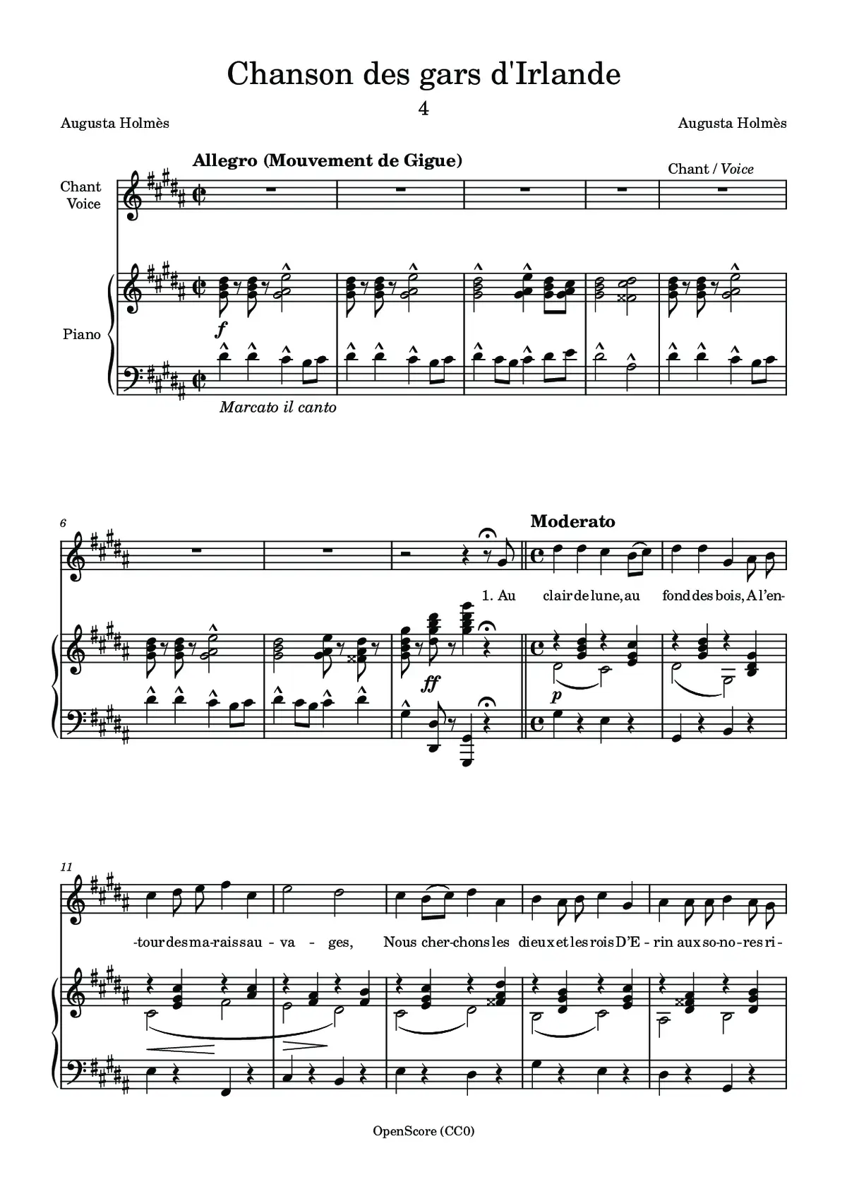 Chanson des gars d’Irlande - Page 1