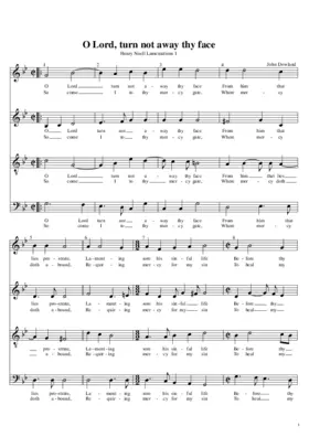 O Lord, turn not away thy face