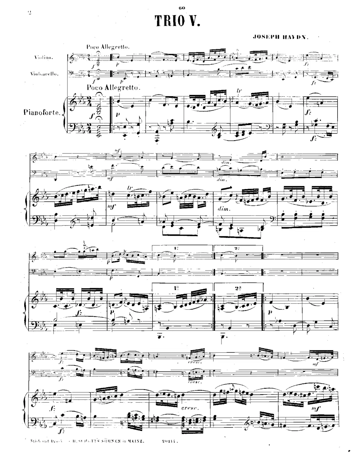 Piano Trio in E-flat major - Page 1