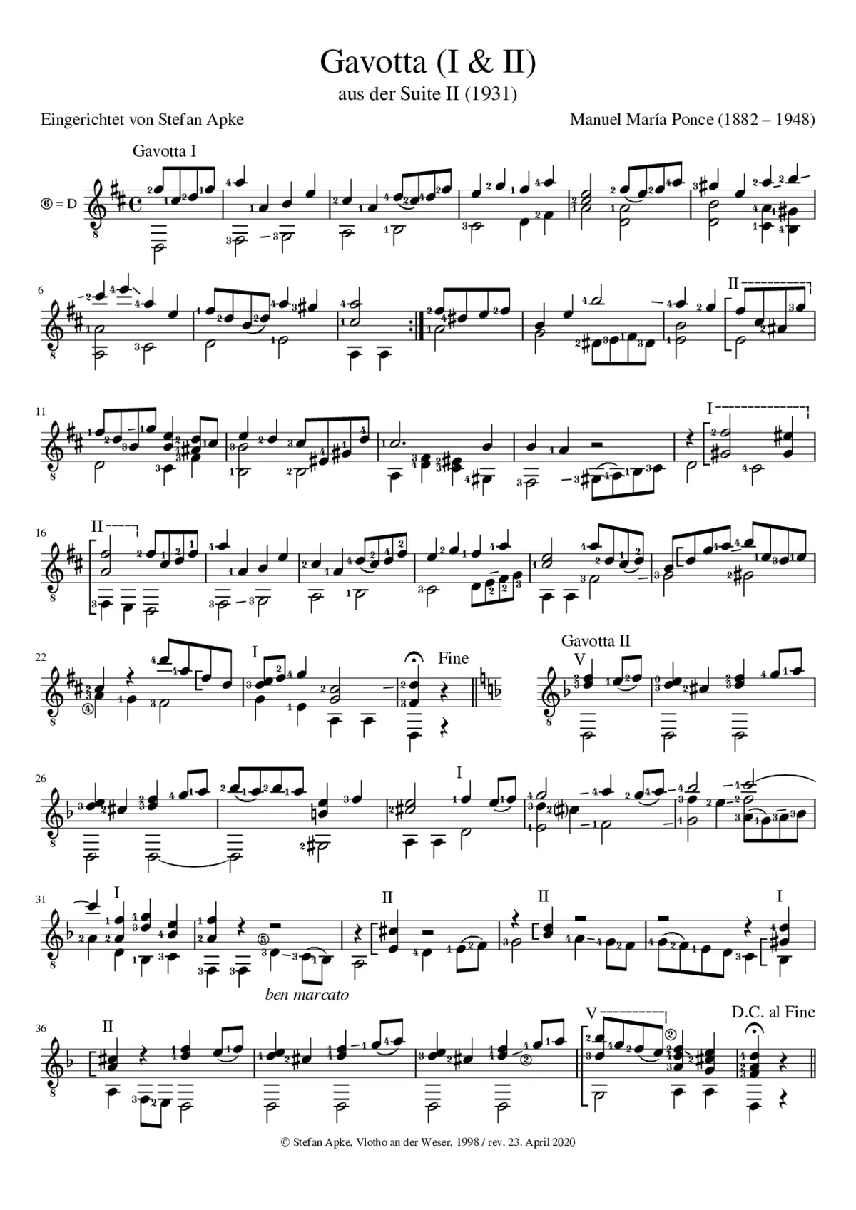 Suite II - Page 1