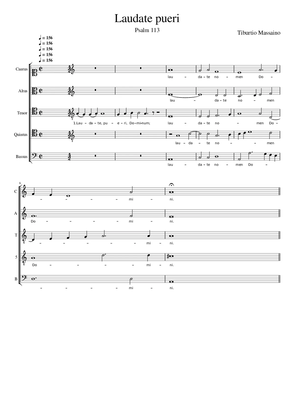 Laudate pueri - Page 1