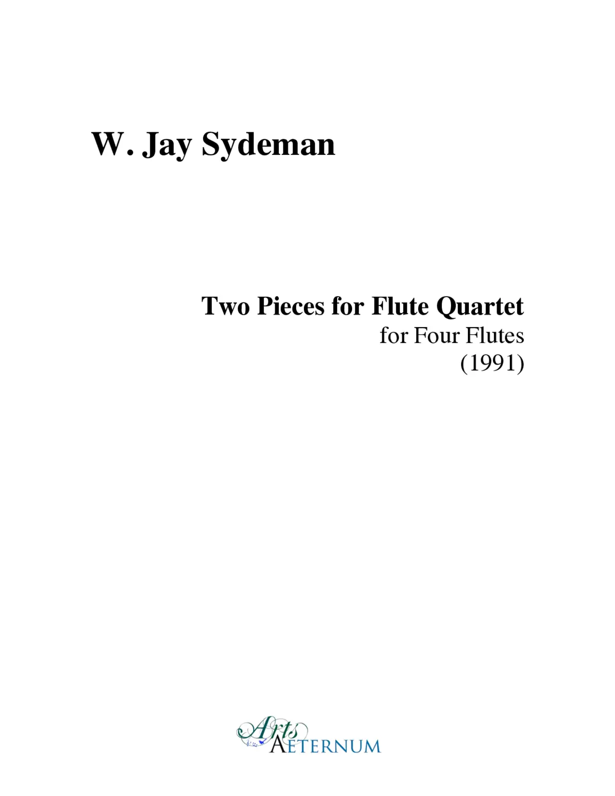 2 Pieces for Flute Quartet - Page 1