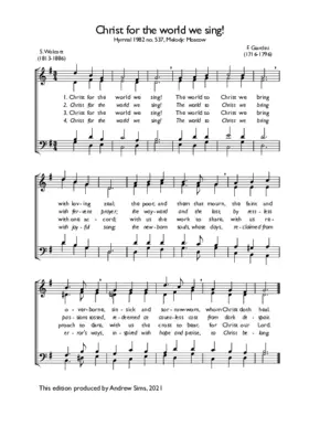 Christ for the world we sing!