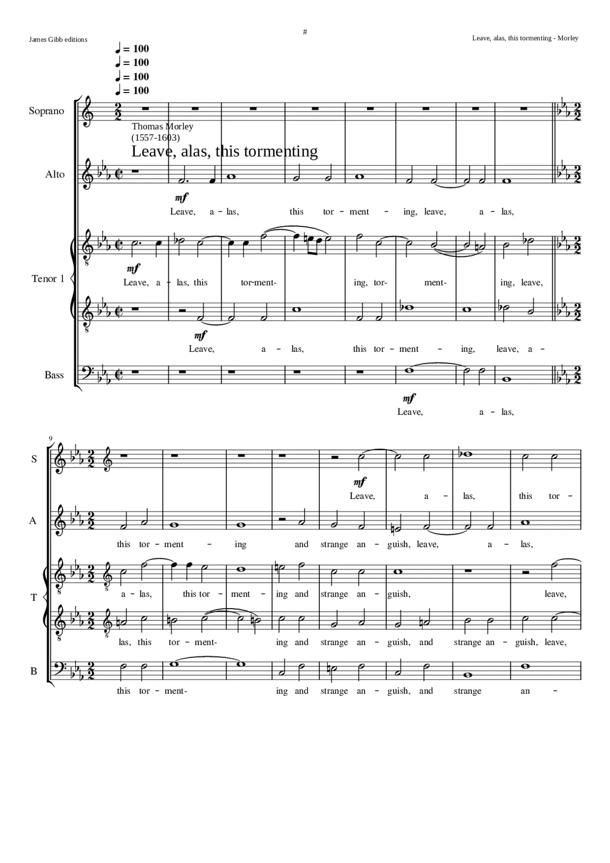 Leave alas this tormenting - Page 1