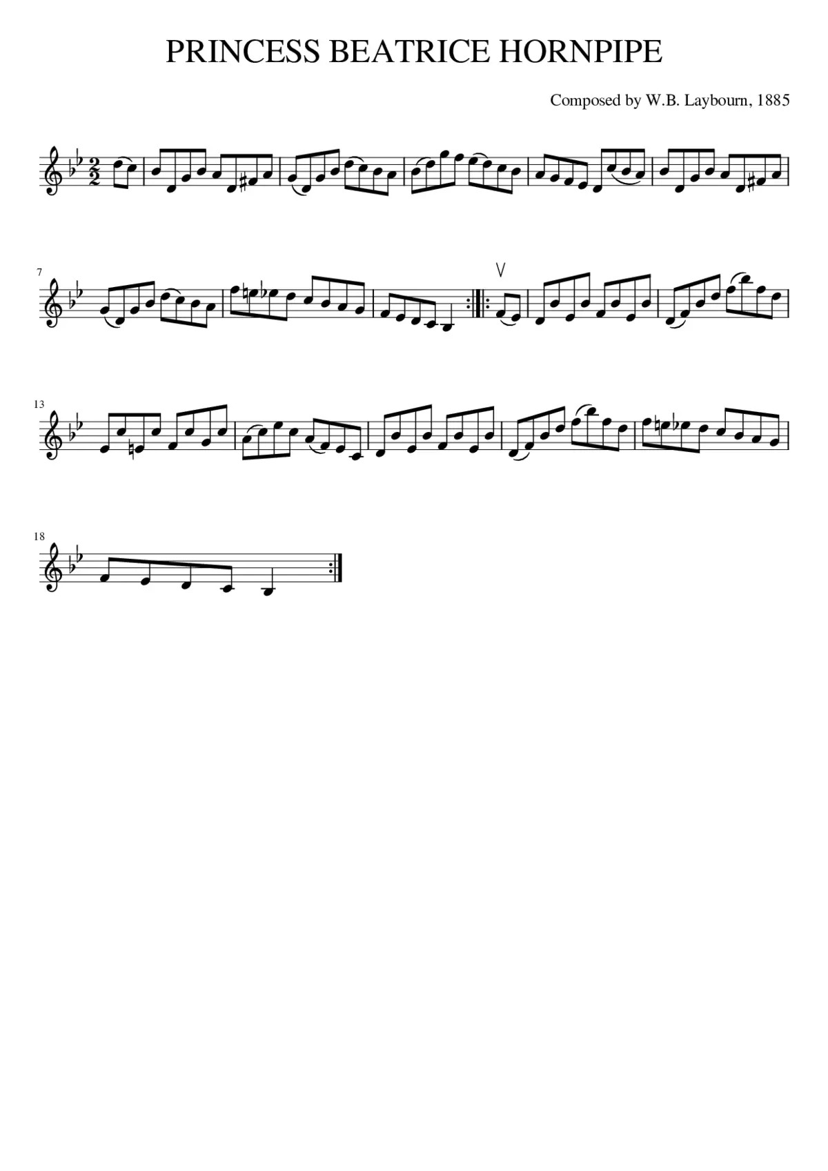 PRINCESS BEATRICE HORNPIPE - Page 1