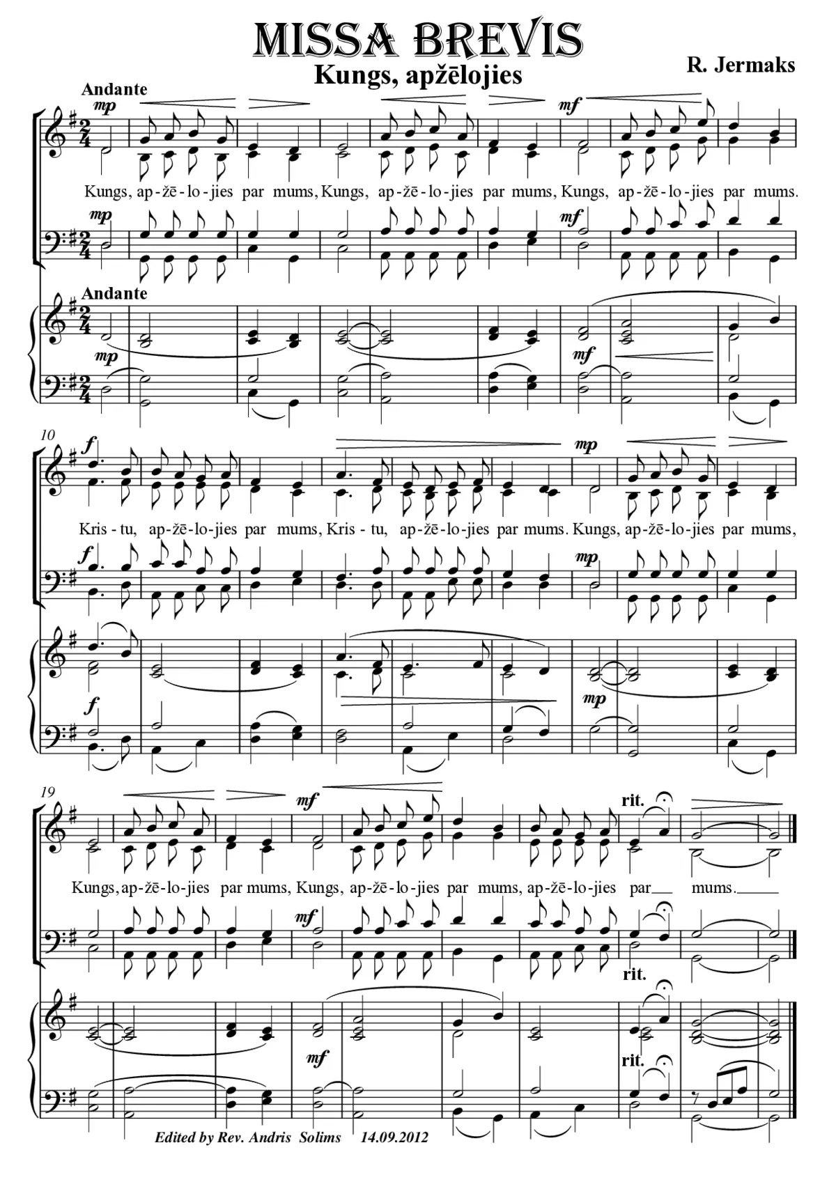Missa "Brevis" - Page 1
