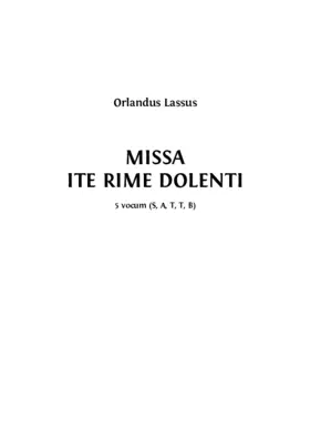 Missa Ite rime dolenti