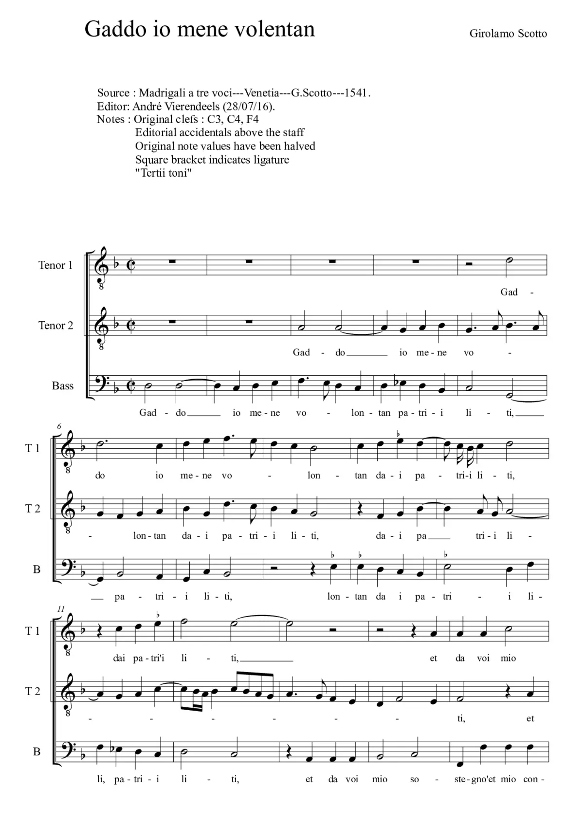 Gaddo io men vo lontan - Page 1