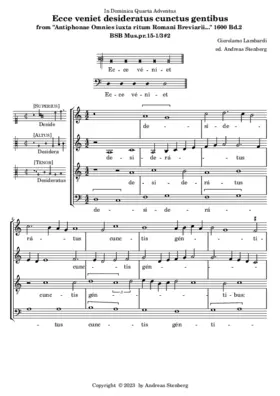 Ecce veniet desideratus cunctus gentibus