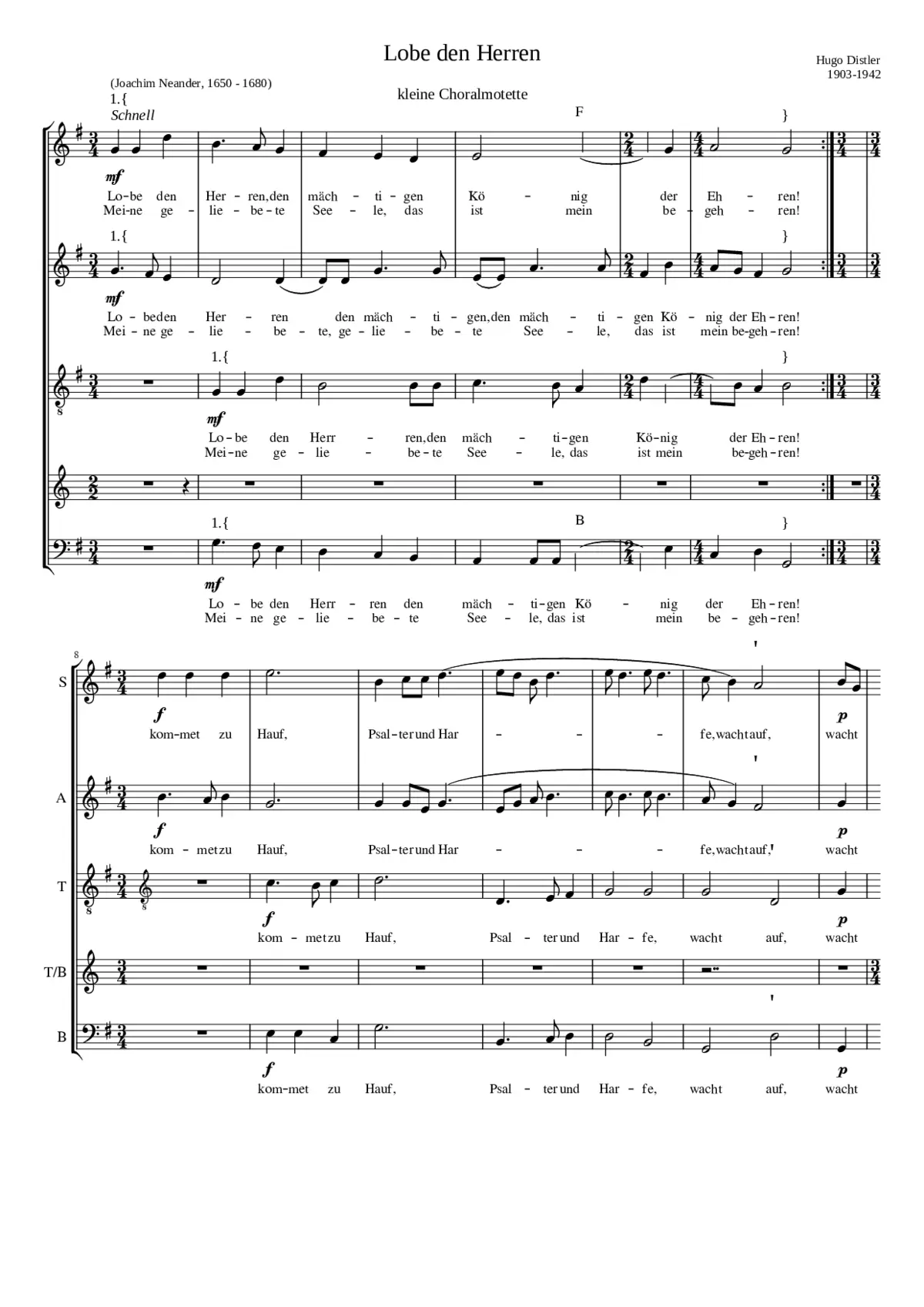 Lobe den Herren - Page 1