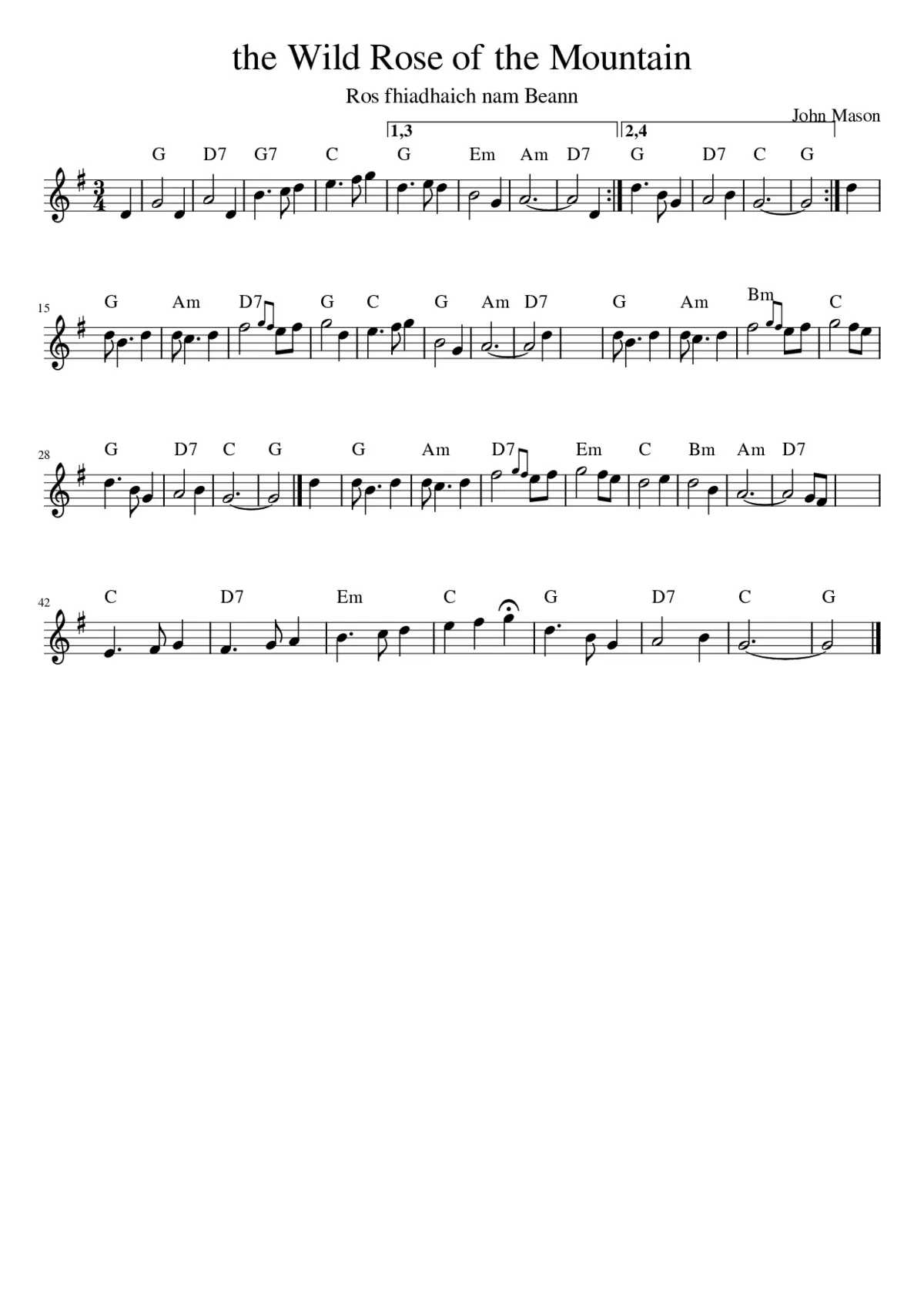 The Wild Rose of the Mountain - Page 1