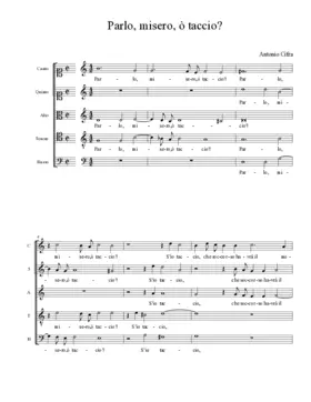 Parlo, misero, ò taccio?
