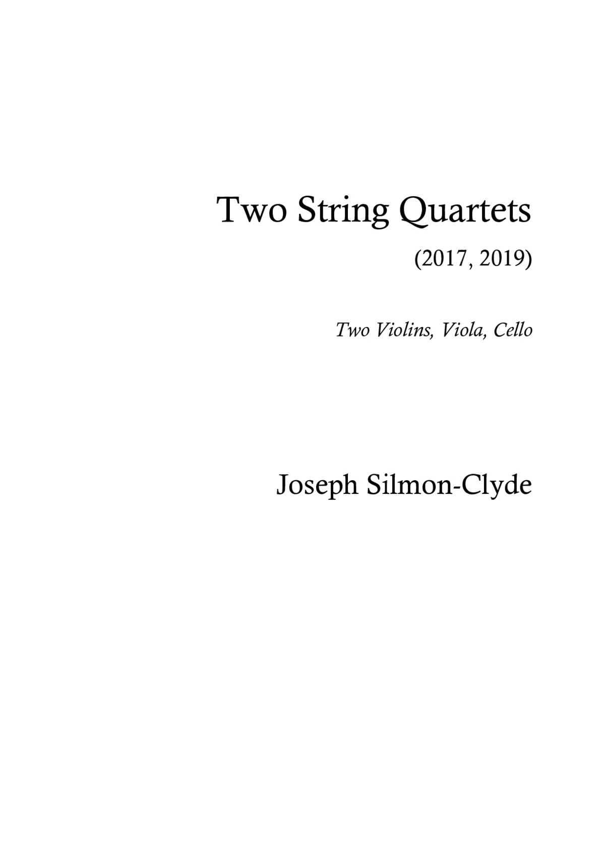 2 String Quartets - Page 1