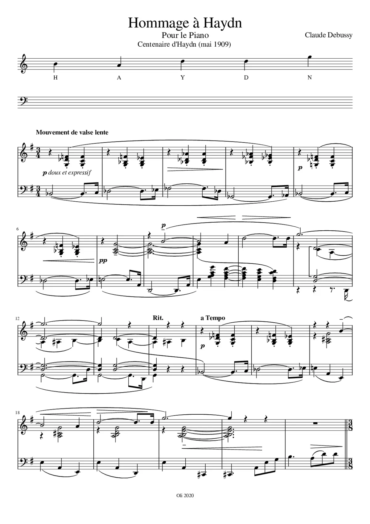 Pour le piano - Page 1