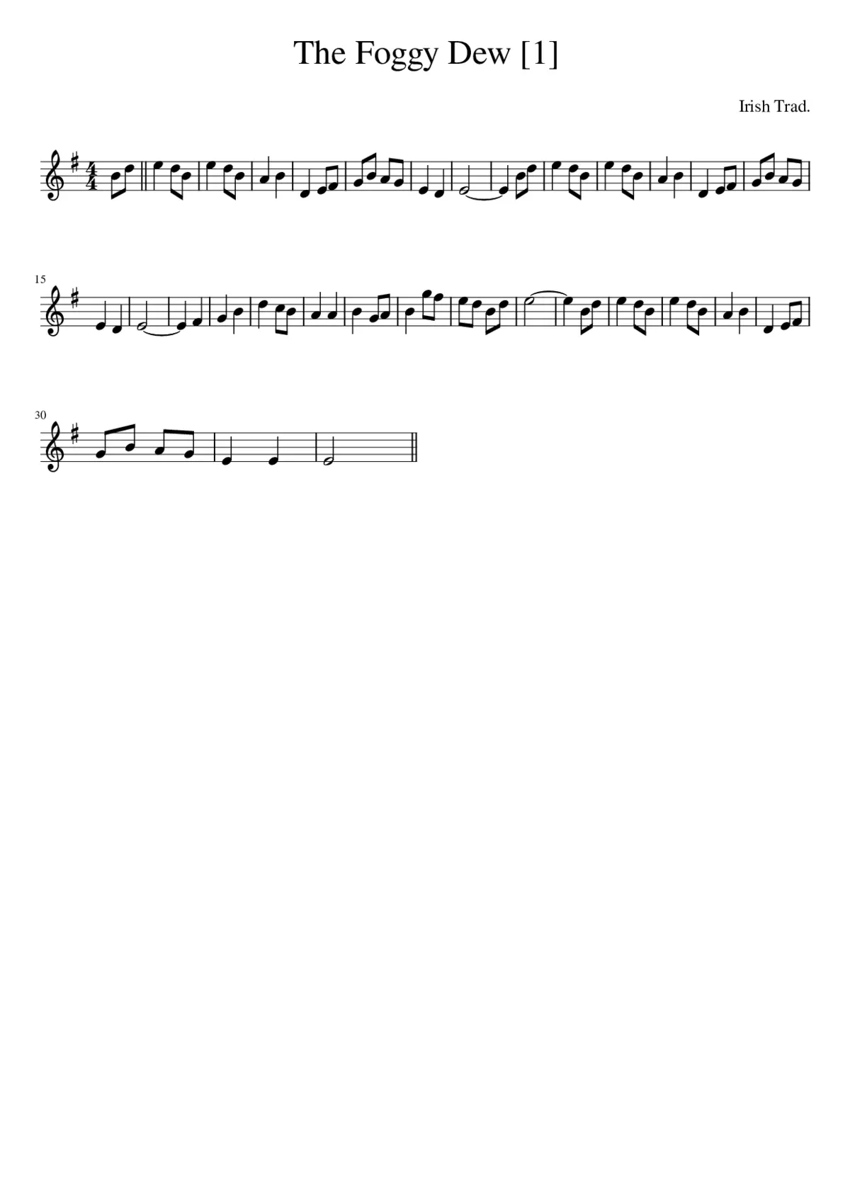 the foggy dew - Page 1