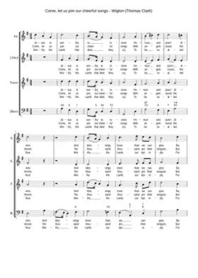 Come let us join our cheerful songs