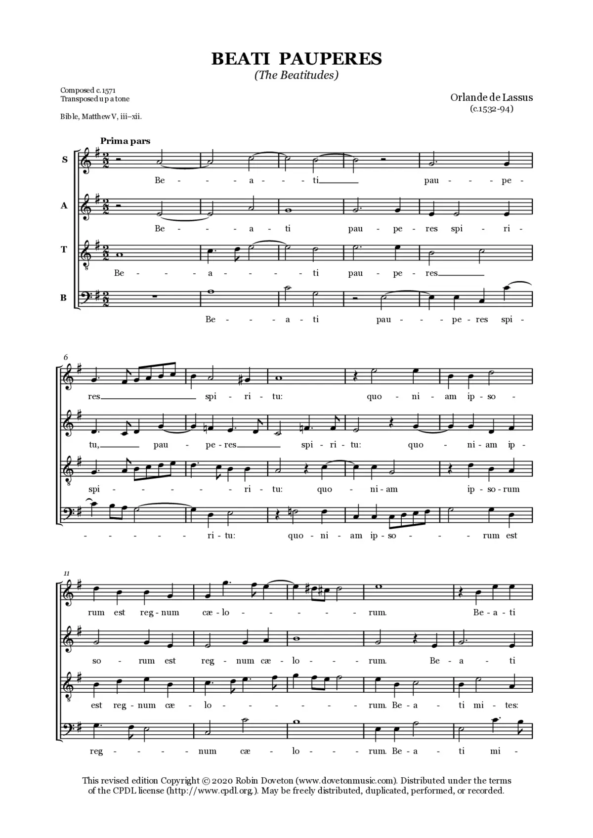 Beati pauperes - Page 1