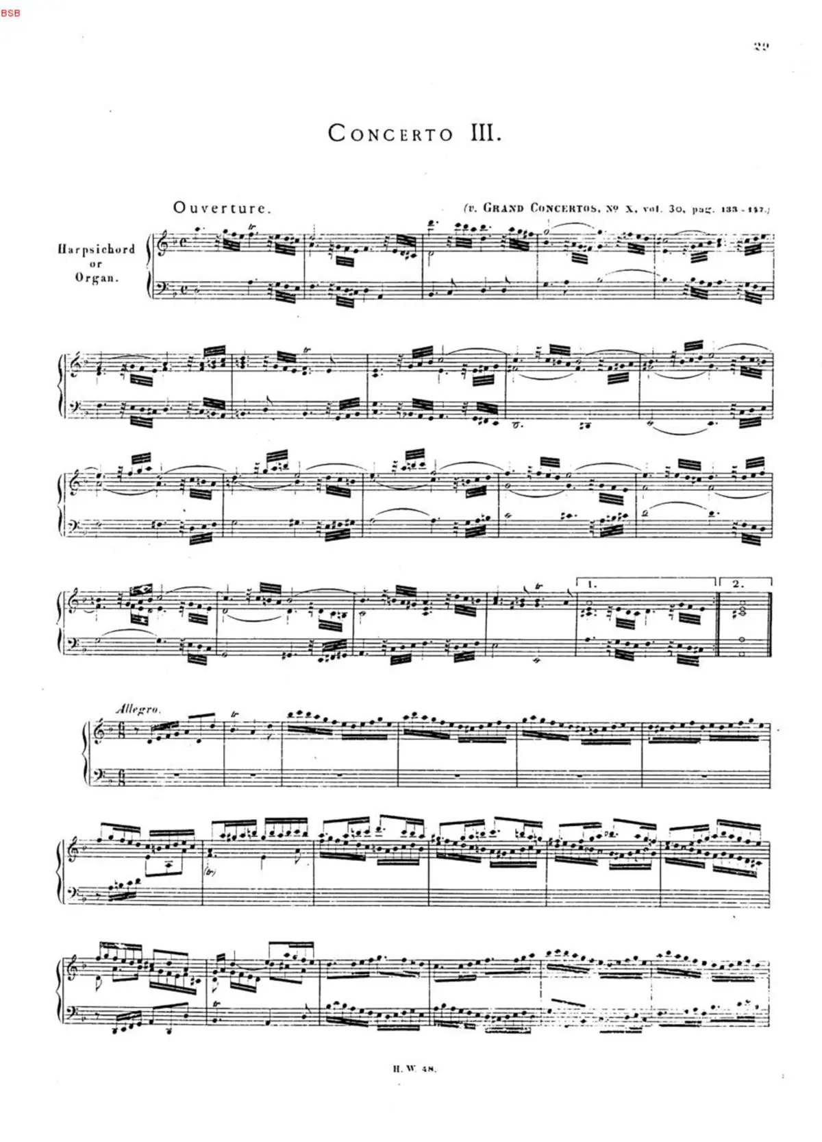 Organ Concerto in D minor - Page 1
